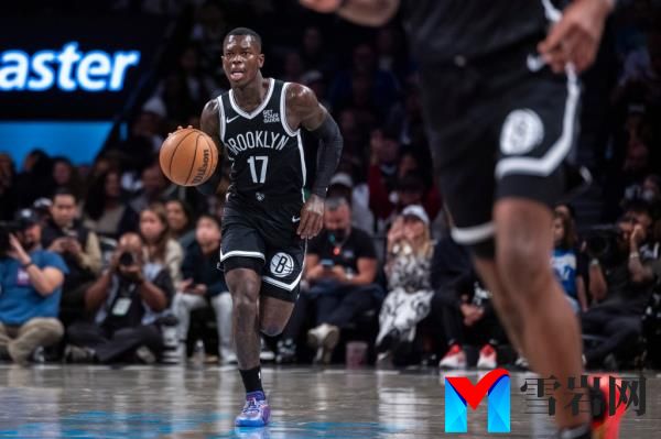 Dennis Schroder dribbles during the Nets
