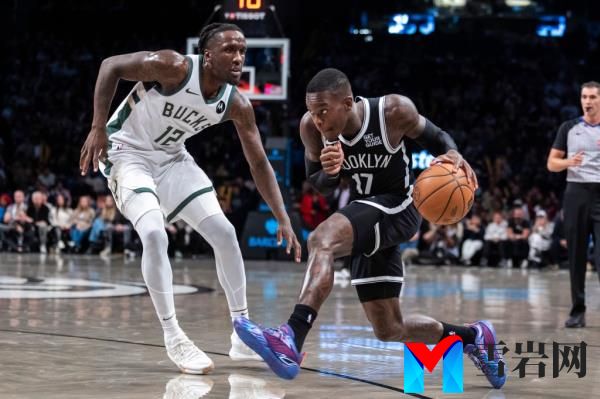 Dennis Schroder dribbles during the Nets