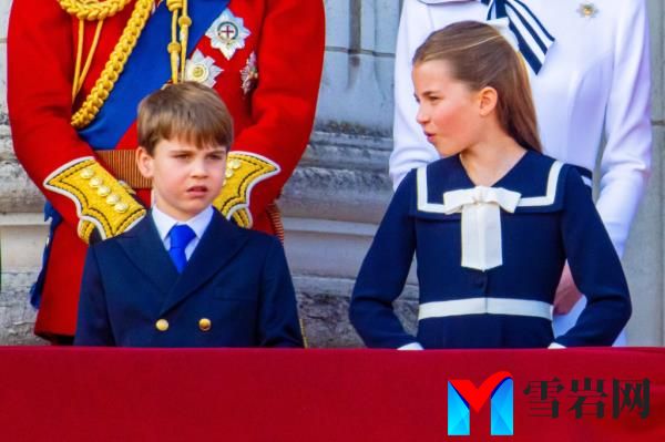 The British Royal Family during appearance on the Buckingham Palace balcony to watch the flypast during Trooping the Colour 2024 ceremony, marking the monarch