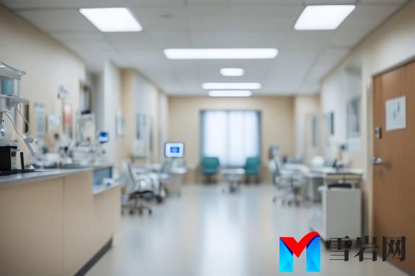 Hospital room with medical equipment and clean furniture