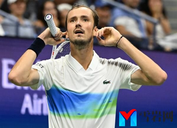 Daniil Medvedev eggs on the crowd during his 6-3, 6-4, 6-3 win  over Flavio Cobolli in the third round of the U.S. Open on Aug. 31, 2024.