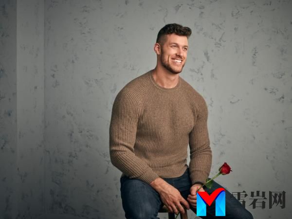 Clayton Echard with a rose. 