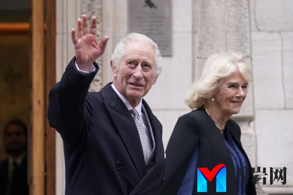King Charles III and Queen Camilla wave to the camera, leaving a hospital in London. Charles was receiving treatment for an enlarged prostate and cancer.