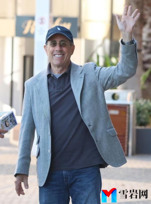 Jerry Seinfeld seen stopping for a fan before going for a walk around the Perth CBD.