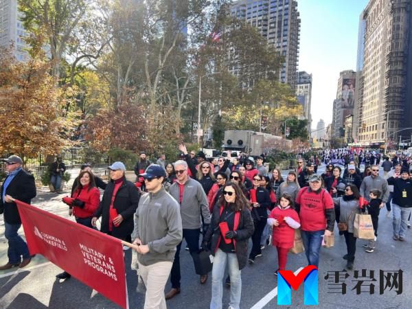 Cushman and Wakefield employees at the Veterans Day parade