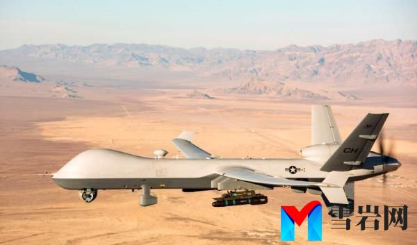 An MQ-9 Reaper unmanned aerial vehicle (UAV or drone) flying over the Nevada Test and Training Range on January 14, 2020