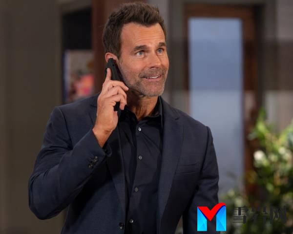 Cameron Mathison on the phone. 