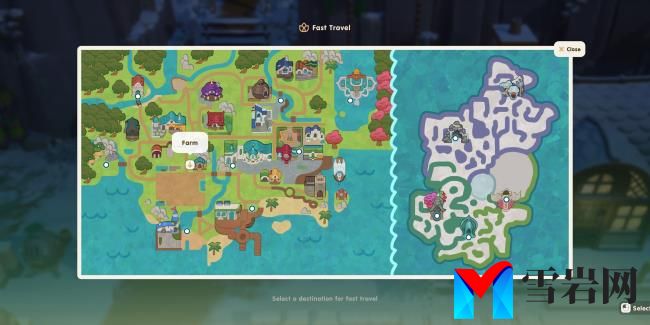 Coral Island: An image of both the Coral Island shrine map and underwater shrine map
